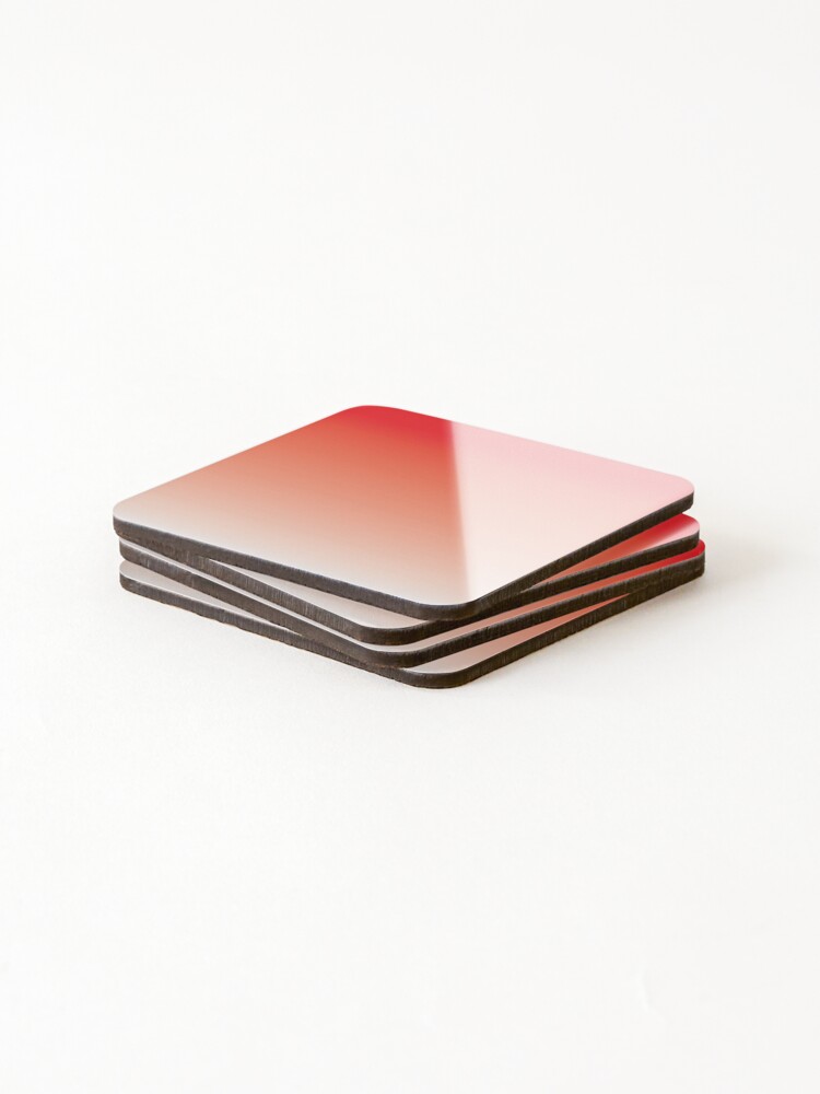 Thumbnail 4 of 5, Coasters (Set of 4), Red Fade Gradient Pattern designed and sold by miraclemaker.