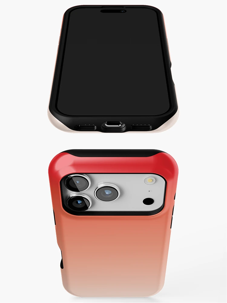 Thumbnail 3 of 4, iPhone Case, Red Fade Gradient Pattern designed and sold by miraclemaker.