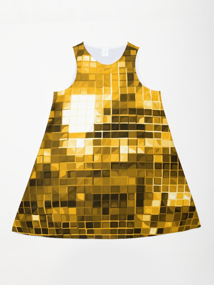 Gold Yellow Disco Ball Pattern" A-Line Dress for Sale by DeborahCamp |  Redbubble