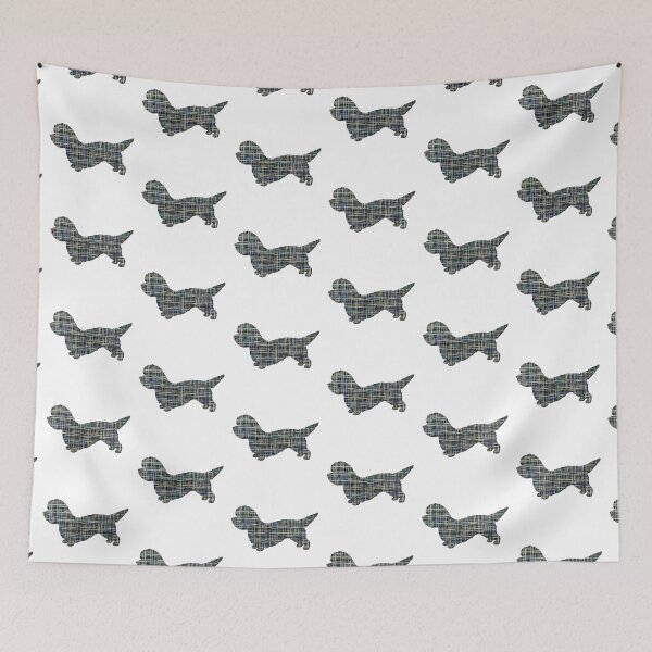 Item preview, I Love My Dandie Dinmont Terrier Grid Silhouette  designed and sold by AMSonArt.