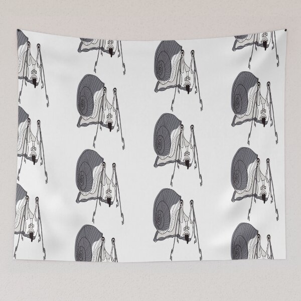 Item preview, Black and white snail designed and sold by ArtinaStudio.