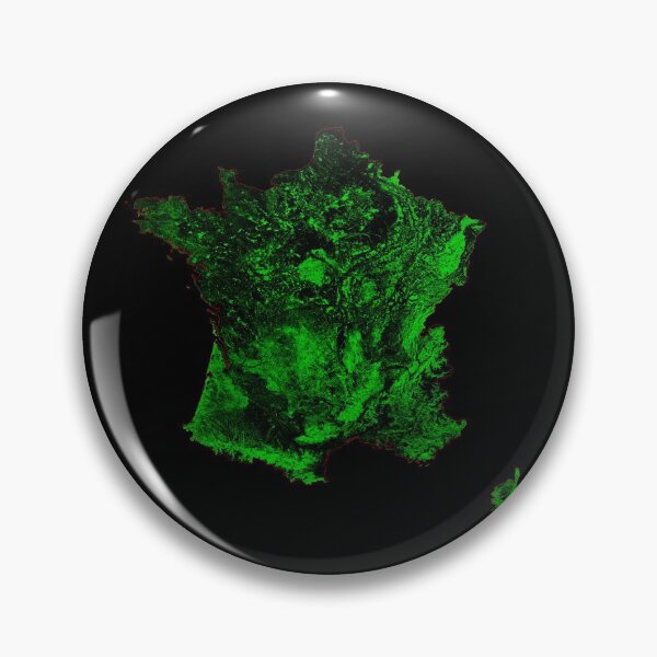 Item preview, France Forest Cover Map with Black Background designed and sold by GrasshopperGeo.