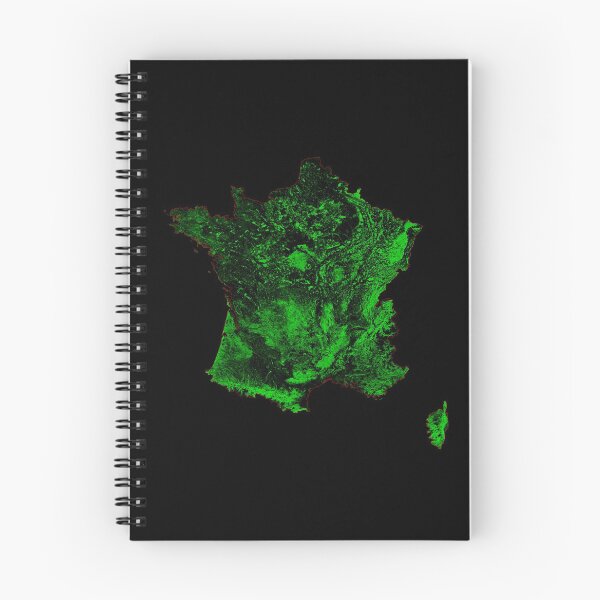 Item preview, France Forest Cover Map with Black Background designed and sold by GrasshopperGeo.