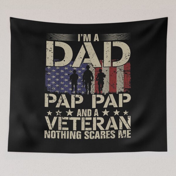 Item preview, Mens Vintage I'm A Dad Pap Pap And A Veteran Funny Grandpa designed and sold by zpruby.
