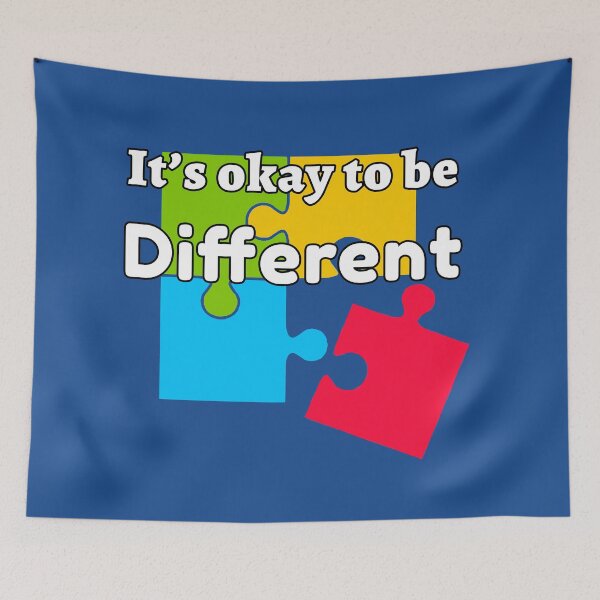 Item preview, It's Okay To Be Different Autism Awareness Quote designed and sold by Color-Sparkle.