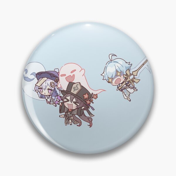 Item preview, Genshin Impact Chibi Chongyun,  Qiqi, and Hu Tao designed and sold by NewEraMutant.