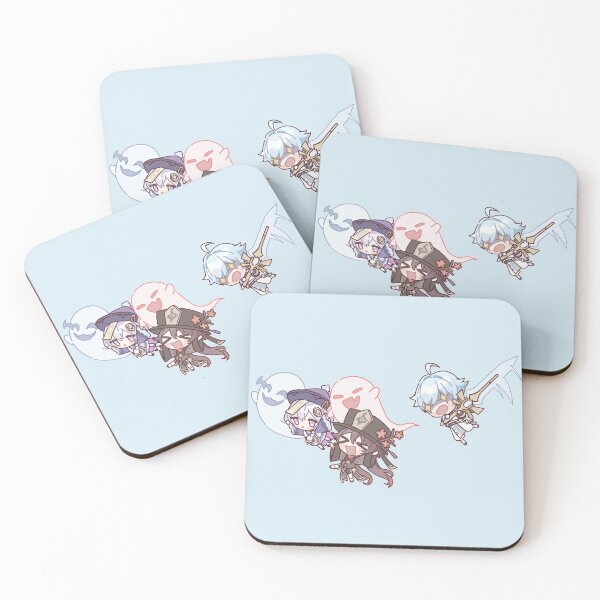 Item preview, Genshin Impact Chibi Chongyun,  Qiqi, and Hu Tao designed and sold by NewEraMutant.