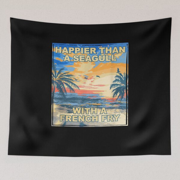 Item preview, Happier Than A Seagull Beach Bum Humor Sea Lover Witty designed and sold by zpruby.