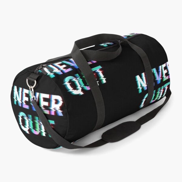 Item preview, Never Quit retro style duffle bag designed and sold by Kartick111.