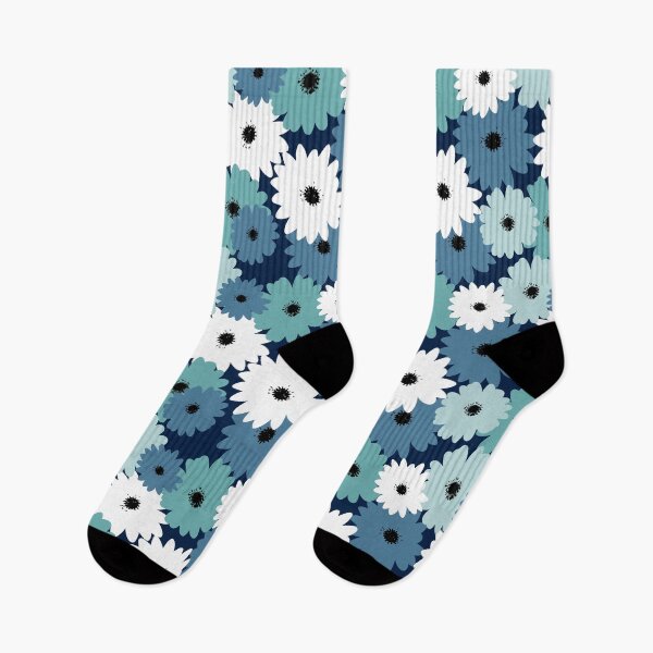 Item preview, Fresh Florals, Teal, Navy, Blue designed and sold by meggydesigns.