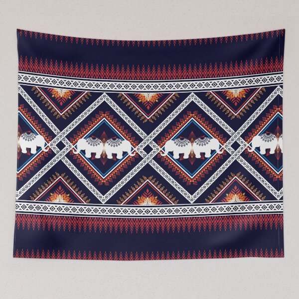Item preview, elephant ethnic pattern designed and sold by Kriengkrai Meechai.