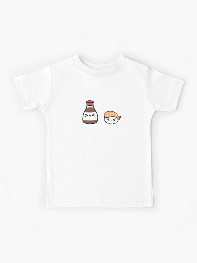 Kawaii Sushi Cannon Ball Japanese Soy Sauce Anime Foodie Raglan Baseball Tee