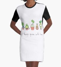 ALL THINGS GROW WITH LOVE Graphic T-Shirt Dress