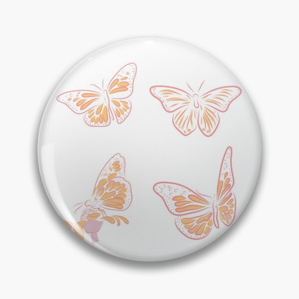 Aperçu de l'œuvre Pack de beaux papillons - papillons esthétiques rose blush créée et vendue par Amalzaki.
