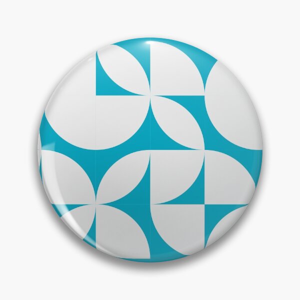 Item preview, Abstract Blue Circles Modern Mid Century Geometric Pattern Scandinavian Rustic Interior designed and sold by BONBcreative.
