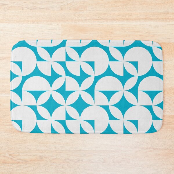 Item preview, Abstract Blue Circles Modern Mid Century Geometric Pattern Scandinavian Rustic Interior designed and sold by BONBcreative.