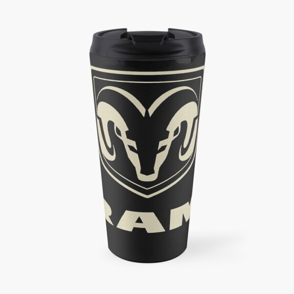 Mens Ram Trucks Tan Logo Premium Travel Coffee Mug