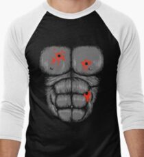Harambe Halloween Costume - Shot Gorilla Chest Men's Baseball ¾ T-Shirt