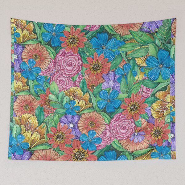 Item preview, Colorful Watercolor Floral Pattern designed and sold by Hollis Shaner.