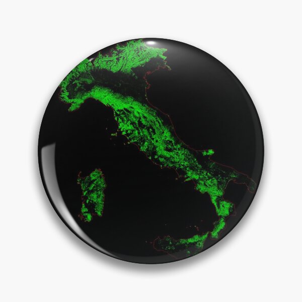 Item preview, Italy Forest Cover Map with Black Background designed and sold by GrasshopperGeo.