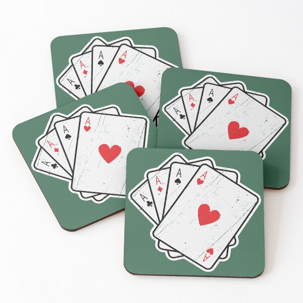 Item preview, Quad Aces: All 4 Lucky Ace Cards designed and sold by Happy Puppy Print On Demand.