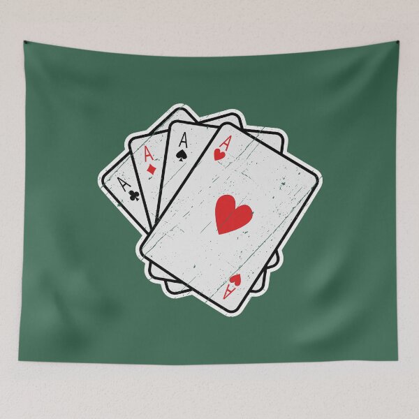 Item preview, Quad Aces: All 4 Lucky Ace Cards designed and sold by Happy Puppy Print On Demand.