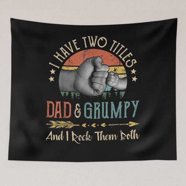 Item preview, Mens I Have Two Titles Dad And Grumpy Vintage For Men Funny designed and sold by zpruby.