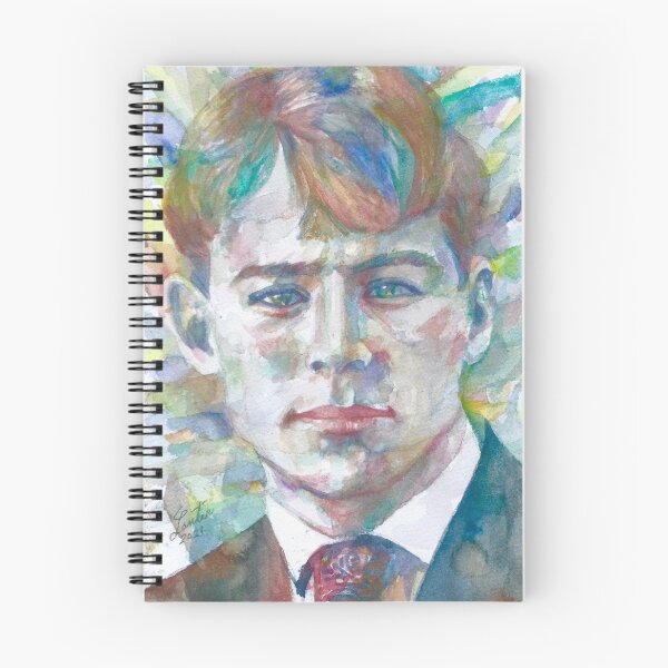 Item preview, SERGEI YESENIN watercolor portrait .1 designed and sold by lautir.