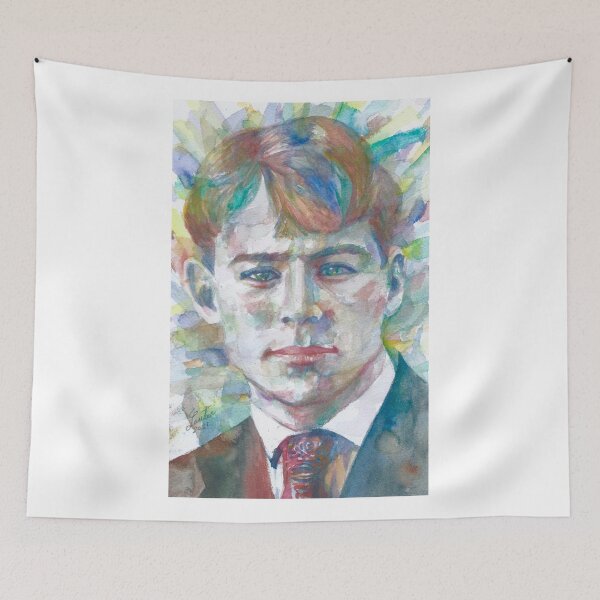 Item preview, SERGEI YESENIN watercolor portrait .1 designed and sold by lautir.