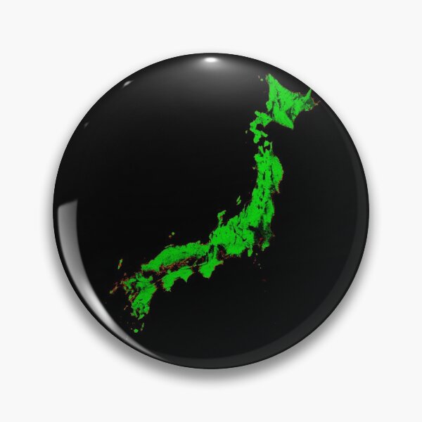 Item preview, Japan Forest Cover Map with Black Background designed and sold by GrasshopperGeo.