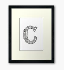 Stylized Letter C Art Framed Print