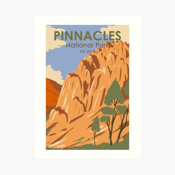 Pinnacles National Park California Vintage Art Print