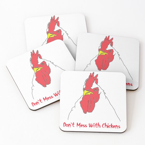 Item preview, Don't Mess With Chickens Cartoon Print designed and sold by RevolutionInPaint.