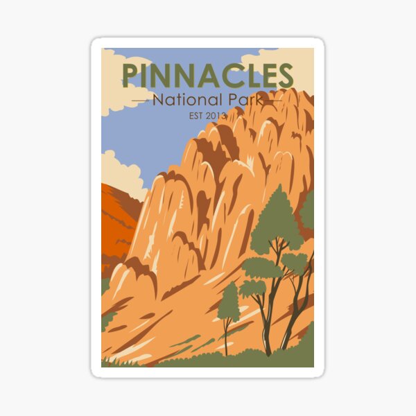 Pinnacles National Park California Vintage Sticker