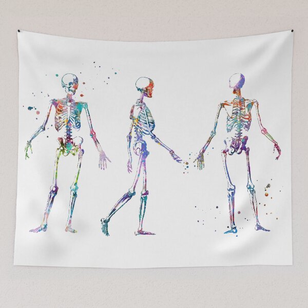 Item preview, Skeleton Anatomy Pose Front Side and Back View designed and sold by EvasDreams.
