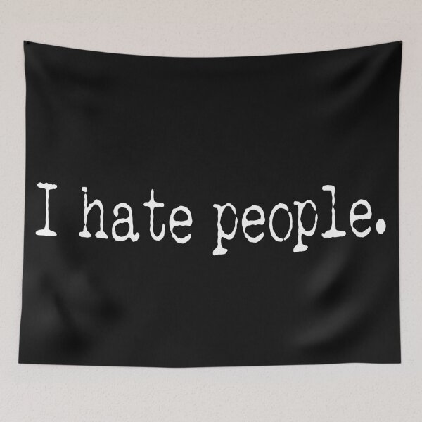 Item preview, I hate people. designed and sold by gardengatequilt.