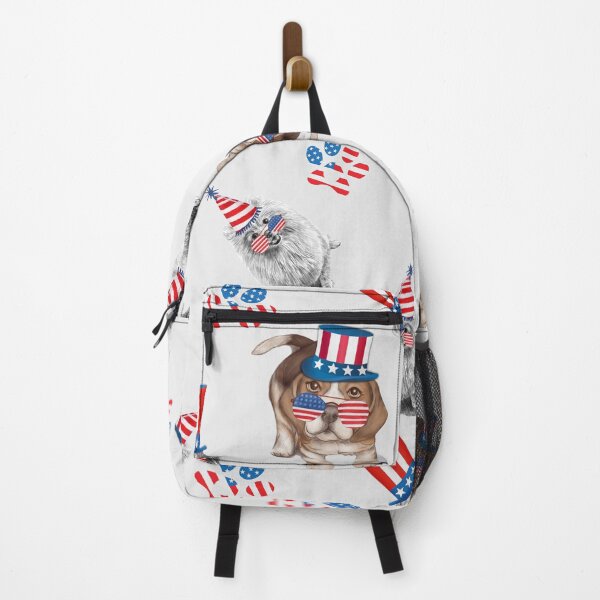 Item preview, American flag dogs pattern 4th of July designed and sold by JooArtPrints ★★★★★.