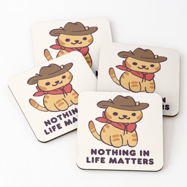 Item preview, I draw billy the kitten / nothing in life matters text designed and sold by RansRoom.