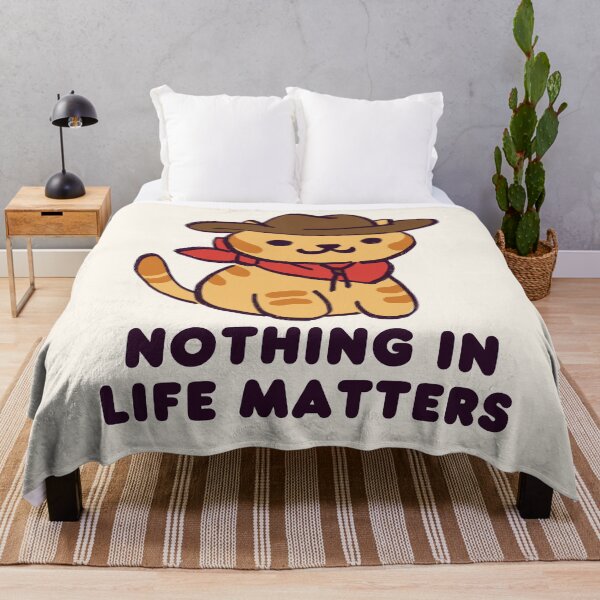 Item preview, I draw billy the kitten / nothing in life matters text designed and sold by RansRoom.