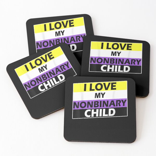 Aperçu de l'œuvre J'aime mon enfant non binaire, papa, maman, sensibilisation LGBT non binaire créée et vendue par laurader.