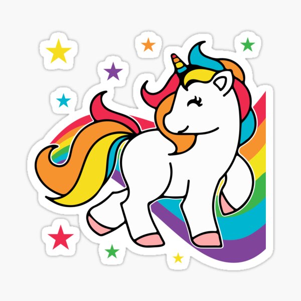 Lgbt Rainbow Unicorn Gay Pride Sticker For Sale By Lilyps Redbubble
