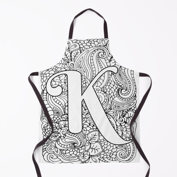 Item preview, Adult Coloring Page Monogram Letter K designed and sold by MamaSweetea.