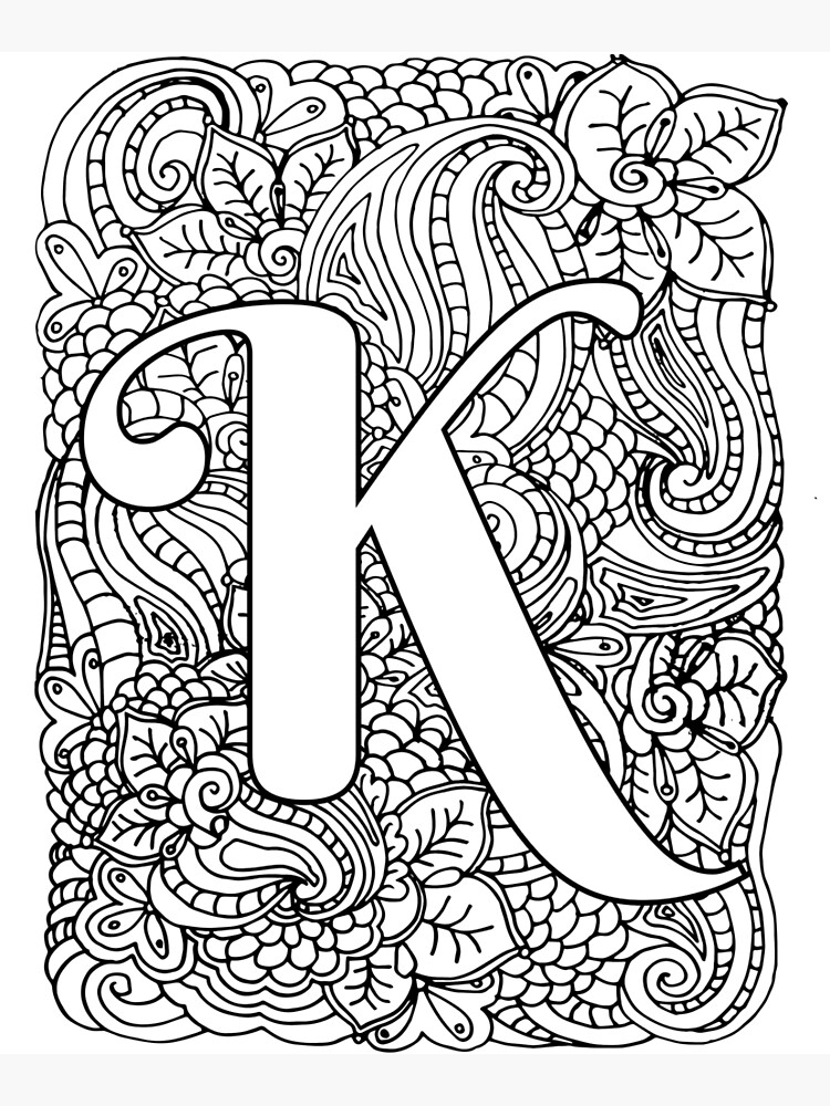 11+ Letter K Color Page