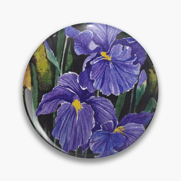 Item preview, Vibrant Iris Flowers Watercolour Artwork designed and sold by Oirabot.