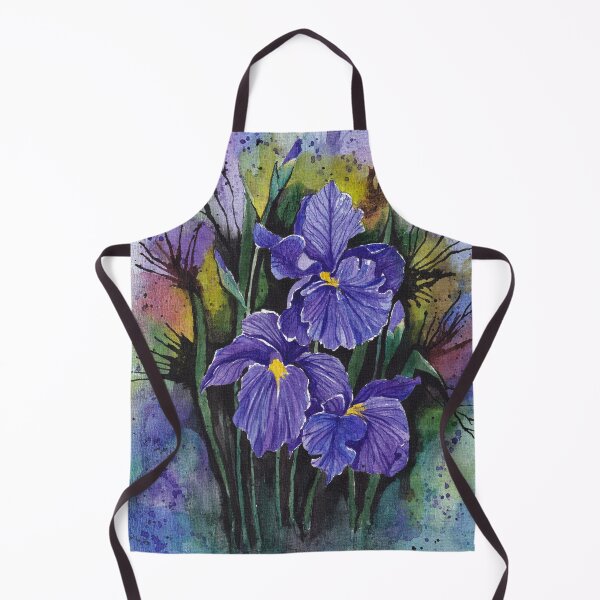 Item preview, Vibrant Iris Flowers Watercolour Artwork designed and sold by Oirabot.