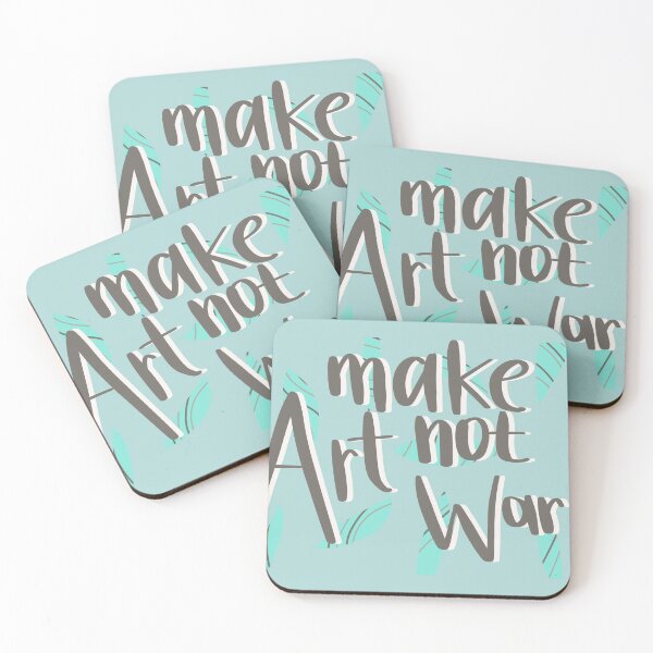 Artikelvorschau, make art not war design blau braun entworfen und verkauft von Sinyamurphy.