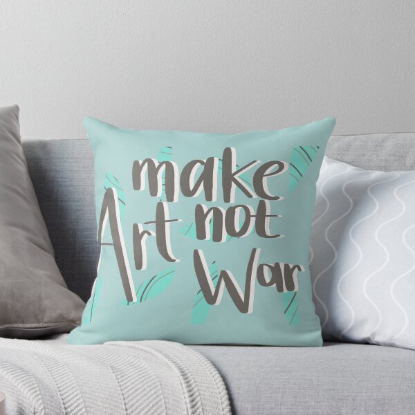 Artikelvorschau, make art not war design blau braun entworfen und verkauft von Sinyamurphy.