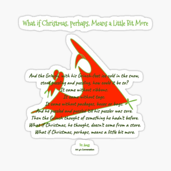 What if Christmas, perhaps, means a little bit more. Sticker