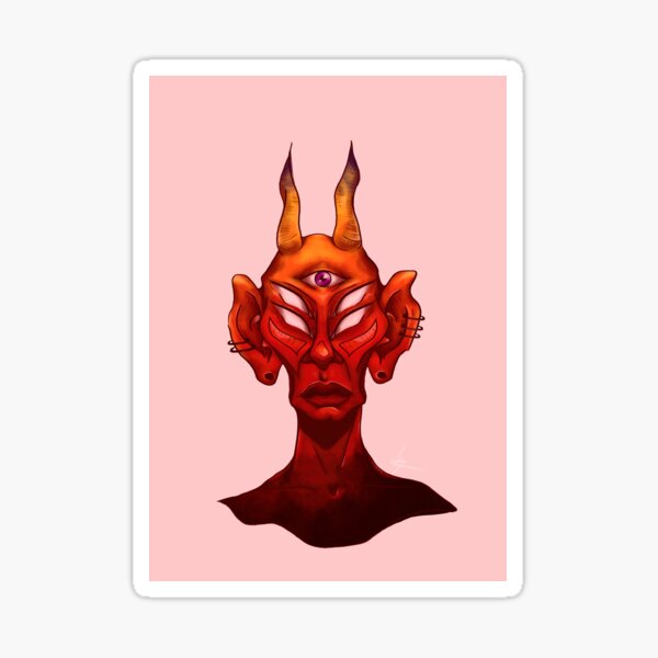 Red Devil's Eye Stickers