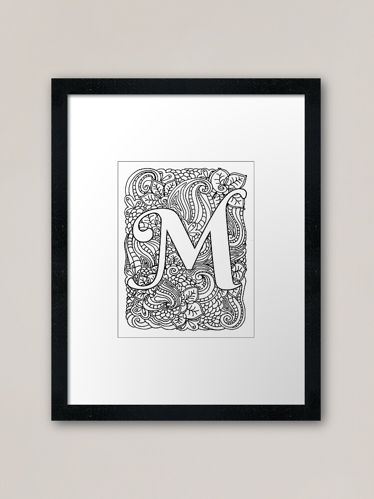 Cahier à spirale for Sale avec l'œuvre « Coloriage adulte monogramme lettre  N » de l'artiste MamaSweetea